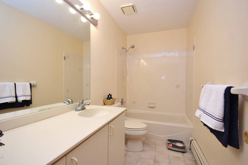 Hall Bathroom w. sink w. vanity and Bathtub with shower