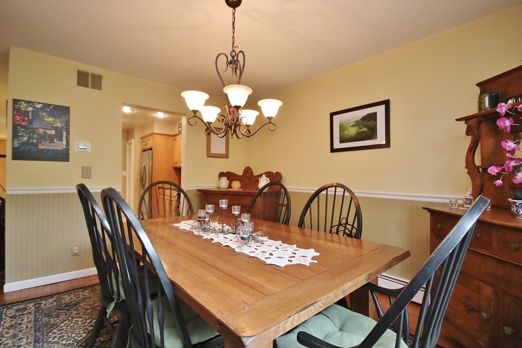 Dining Room has hardwood floors and chair rail